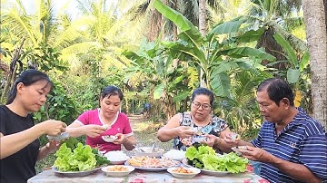 Thấy Phát Thèm với Món Thịt Luộc Cuống Rau Sống Chấm Mắm Nêm Ngon Hết Sảy | TKQ & Family T2226