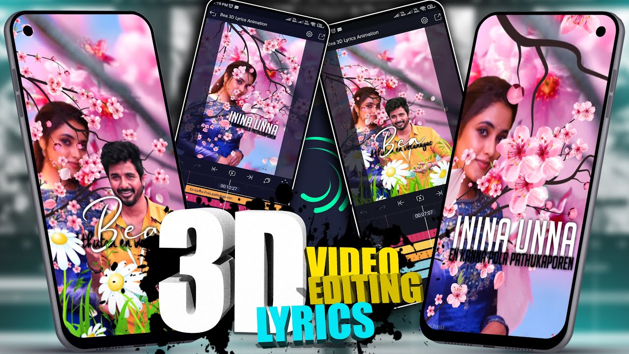 trending 3d lyrics video editing alight motion in tamil | 3d typography ...