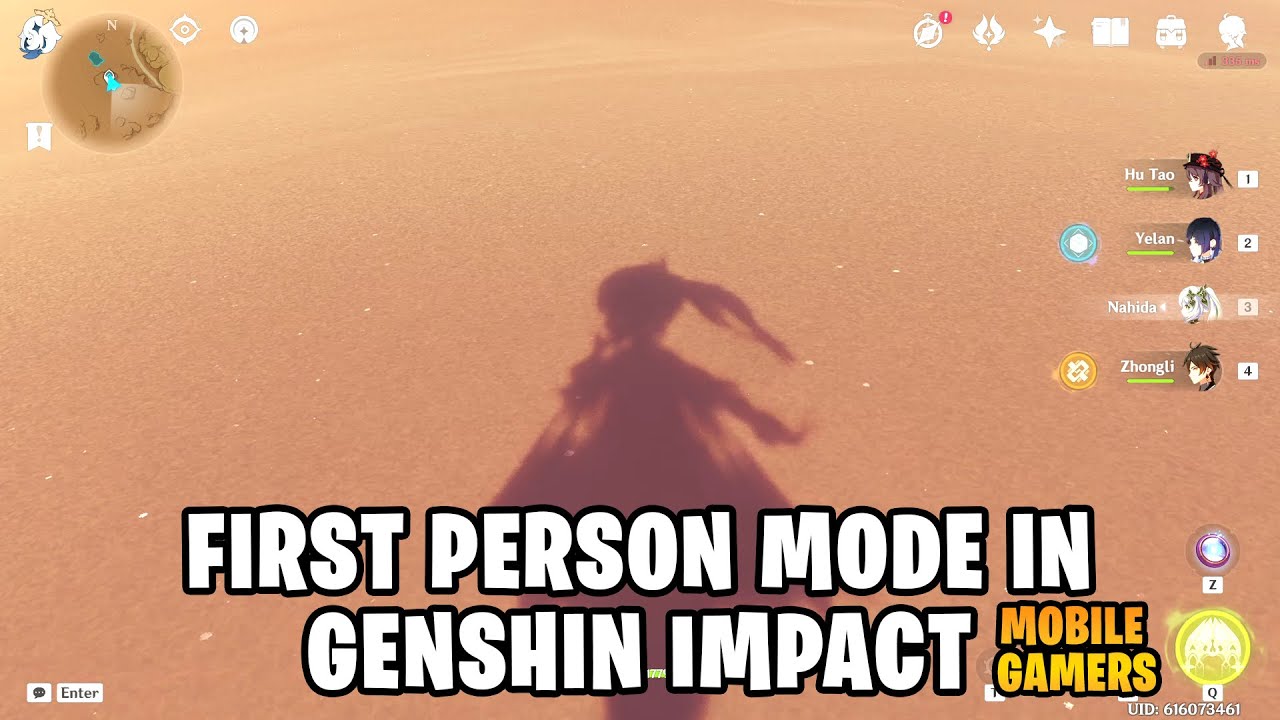 How to use First Person in Genshin Impact for Mobile Gamers