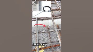 Pipe clamp - one way to hold a pipe in concrete slab and between reinforcements / rebars