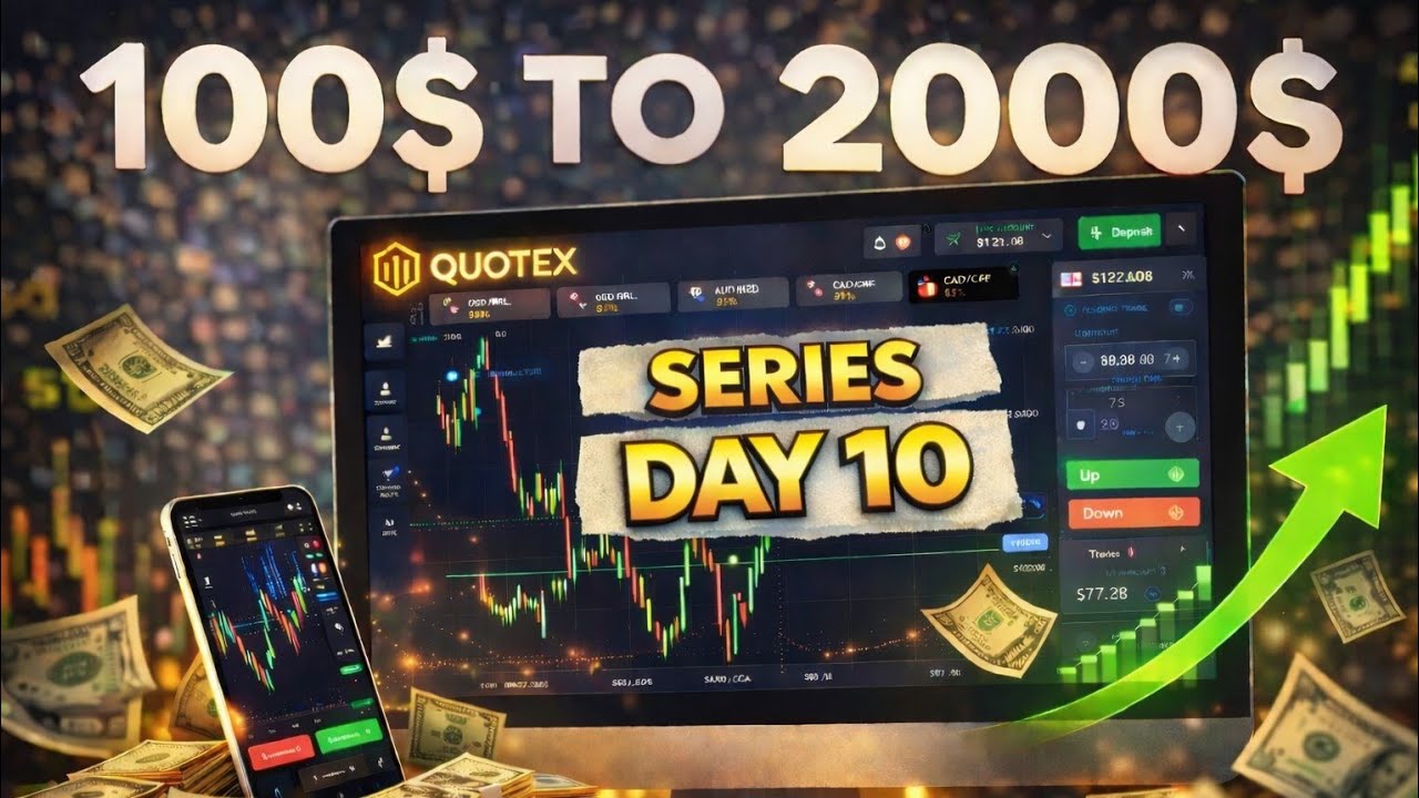 $100 to $2000 Challenge – Day 10 | Quotex Binary Trading Strategy