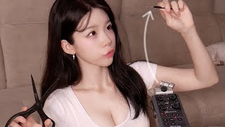 ASMR Tingly MIC Pulling ( brain-penetrating sound ) / Invisible Triggers