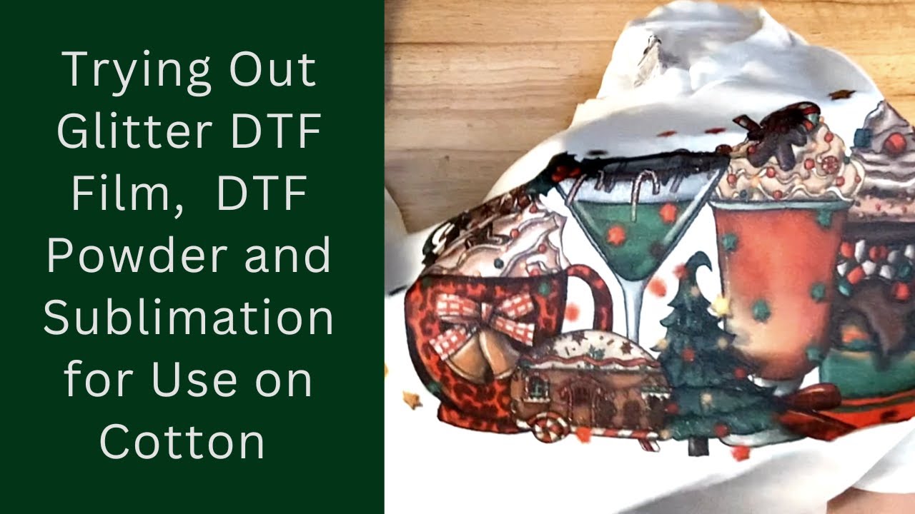 Sublimation hack with DTF powder and glitter dtf film #sublimationprin