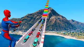 Chiliad Mega Ramps Drag Racing Supercars Sportbike Offroad and Truck challenge in GTA V mod by Onegamesplus 15,657 views 3 weeks ago 16 minutes