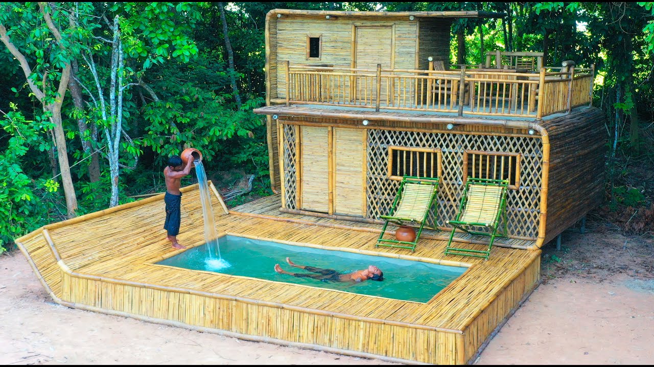 100Days Building Two Story Villa With Decoration Private Living Room and Swimming Pool