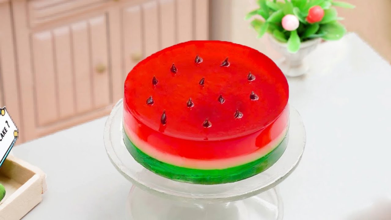 Miniature Watermelon Jelly Cake Decorating Delicious Miniature Cake