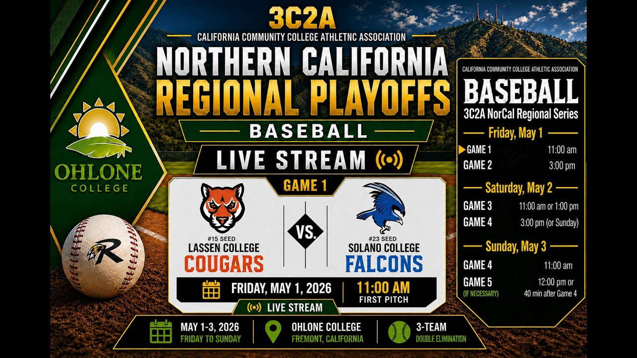 3C2A Baseball Regional Playoffs 2026 - Lassen College vs Solano College ...