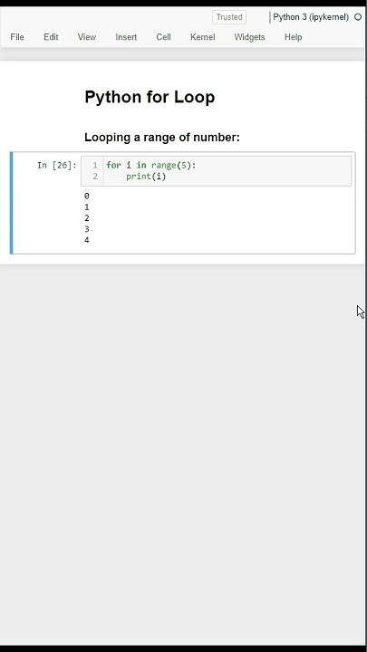 Looping a range of number | for loop in python #shorts - YouTube