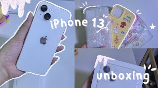 iPhone 13 (starlight) unboxing +accessories ✨⭐️