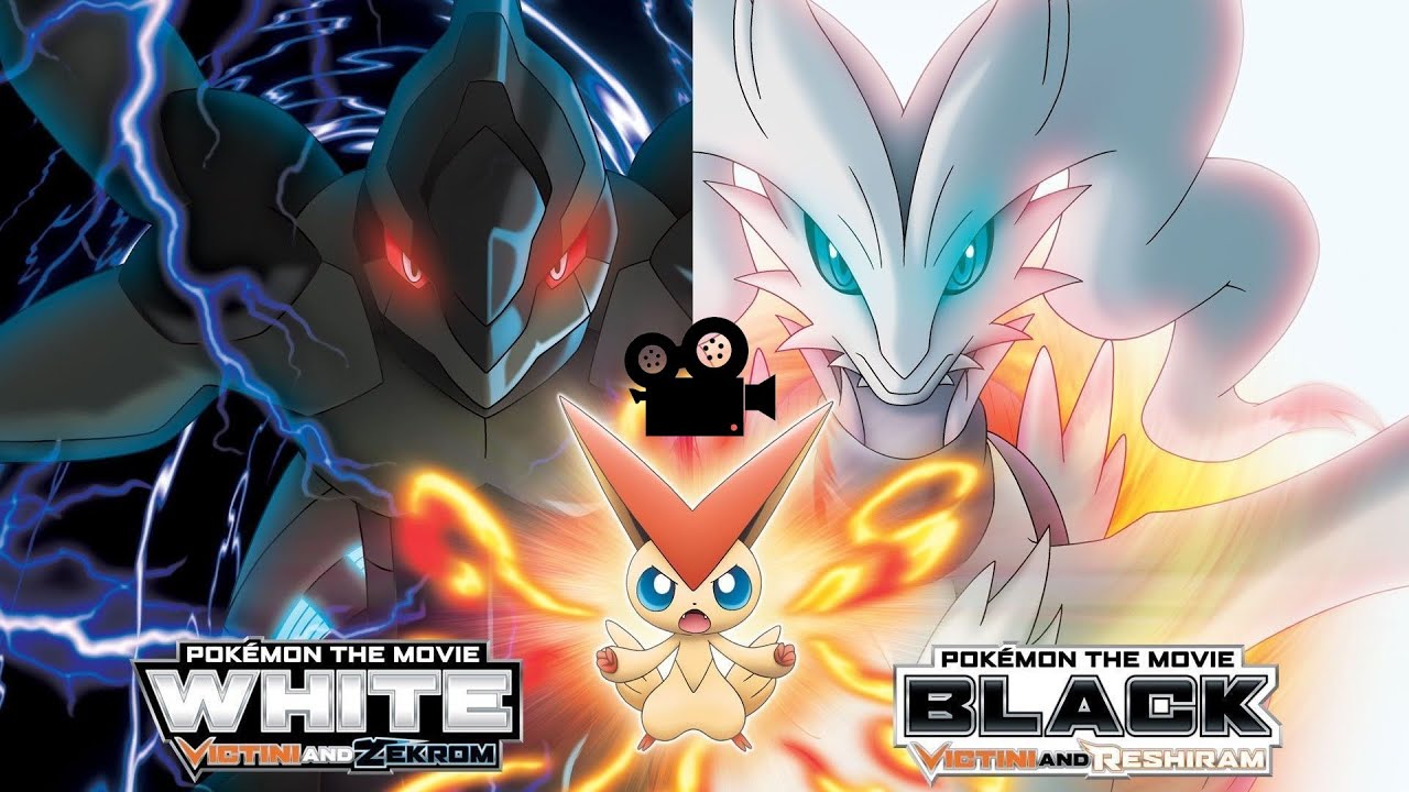 Pokemon Pikachu preto e branco Pokémon o filme: preto - Victini e Reshiram  e branco - Victini e Zekrom Pokémon o filme: preto - Victini e Reshiram e  branco - Victini e