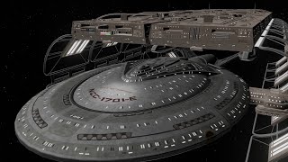 USS Enterprise - E leaves Drydock - A short Star Trek animation