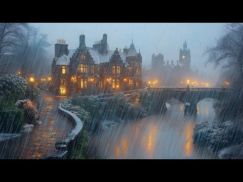 Edinburgh, 영국 | Rainfall | 편안한 도시 산책 4K