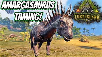 HOW TO TAME THE AMARGASAURUS AND ALL OF ITS ABILITIES!! || Ark Lost Island!