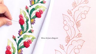 Very Simple Border Embroidery Designs For Beginners