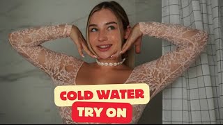 [4K] Transparent Wet n Dry challenge with Ema Novak | Ballerina's suit