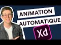 Animation automatique dans adobe xd avanc