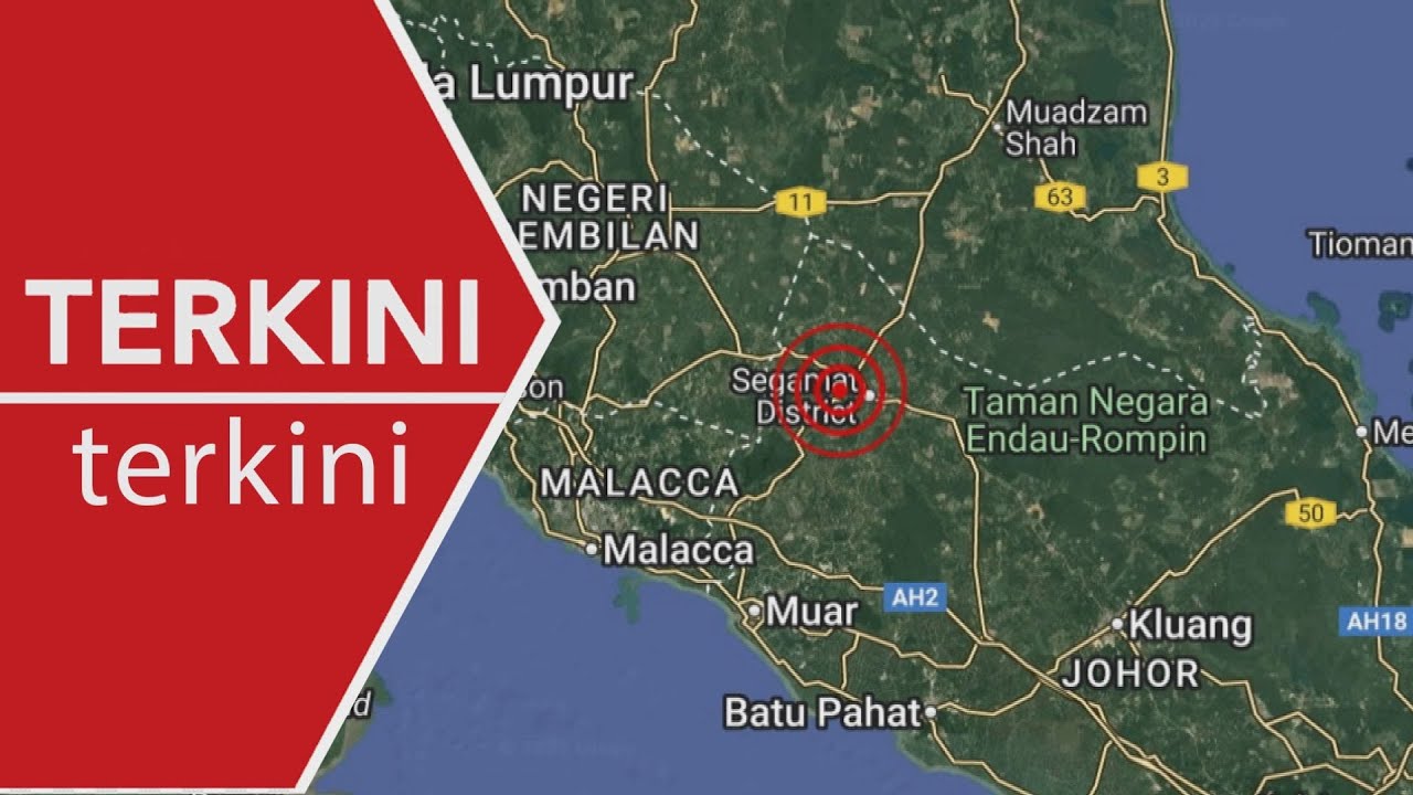 [TERKINI] Gegaran lemah magnitud 4.1 di Segamat, Johor