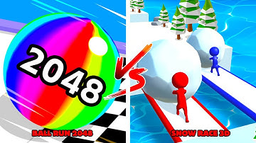 Ball Run 2048 VS Snow Race 3D ❄️🔮 Max Level Gameplay Walkthrough Android iOS Update W5H9