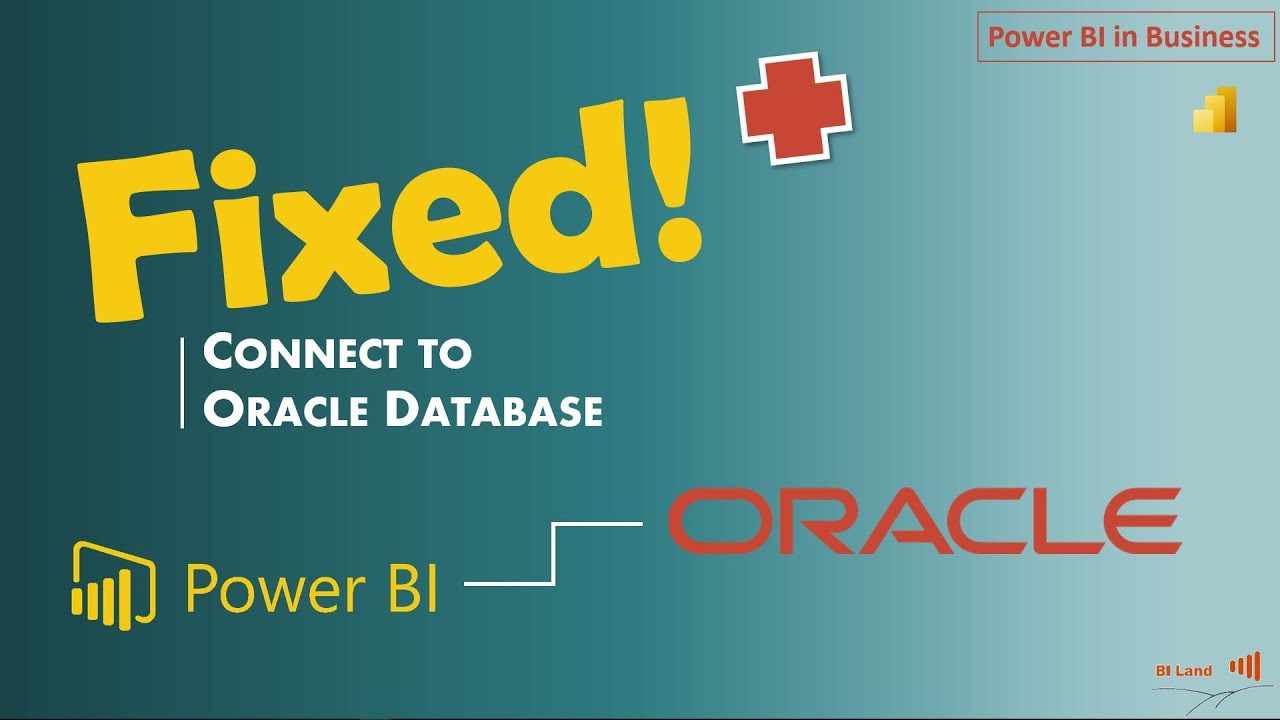 How to Connect to Oracle Database via Power BI – Issues Fixed - YouTube