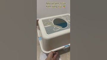 🥰 Nhà vệ sinh cho mèo. #thucung #pet #chomeo #chuongmeo #chuongcho