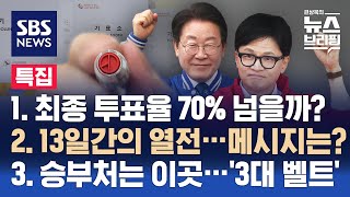 4/10(수) 22대 총선, 최종 투표율은? / 13일간의 열전…메시지는? / 승부처는 이곳...'3대 벨트…