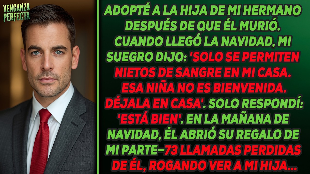 Mi suegro dijo: 'No traigas a tu hija ADOPTIVA a Navidad, solo se permiten nietos DE SANGRE'