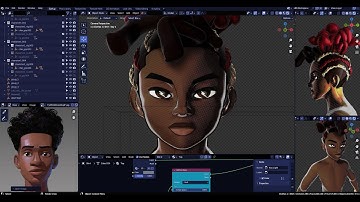 Character Creating on Blender Part 3: Spider-verse inspired Materials & Shader #b3d #Clo3D