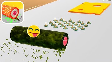 Sushi Roll 3D - Gameplay Walkthrough - All Levels Part 2 (Android, iOS Game)