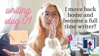 Writing Vlog #1: Moved home to write full time + new book??? | #authortube