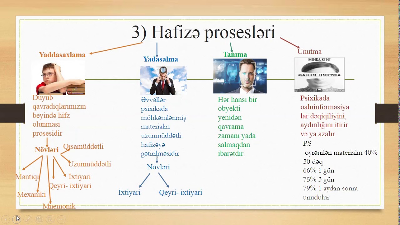 Əzizova Vəsilə Psixologiya Hafizə və onun əhəmiyyəti