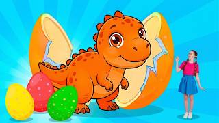 help mommy dino colorful dinosaur surprise eggs nick poli