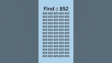 can you find 852 in 5 seconds? #wordpuzzlegame #game #mathematics #mindbendingquiz #puzzle
