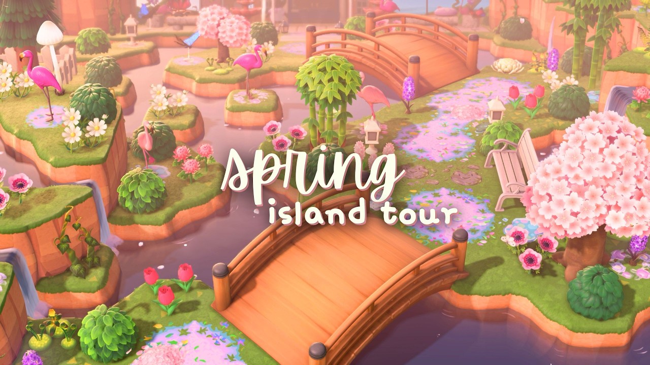 this spring island cures the winter blues forever 🌸 | acnh island tour