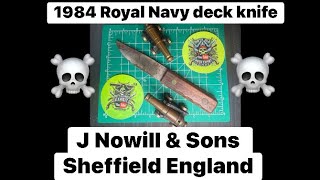 Wow This Flea Market Fine Surprised Me Turned Out To Be A Royal, Navy Military Deck, Knife