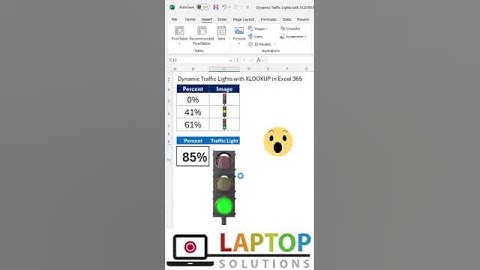 Dynamic Traffic Lights With XLOOKUP in MS Excel #exceltech #excelworld #exceltips #smartexcel
