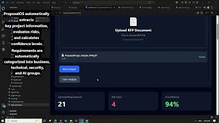 ProposalOS is an AI-powered platform that helps organizations analyze RFP