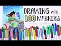 100 MARKERS, 1 DRAWING - Mermaid Ocean Scene - Crayola Challenge