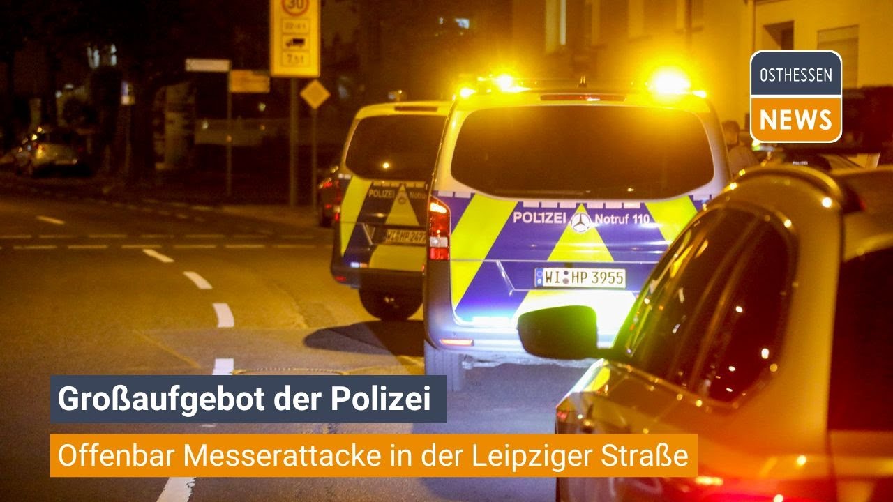 FULDA: Offenbar Messerattacke in der Leipziger Straße - Großaufgebot der Polizei