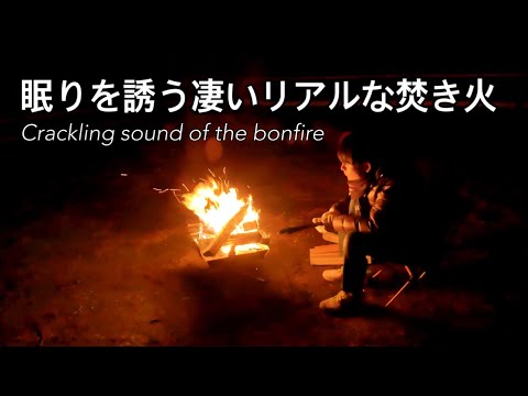 【ASMR】眠りを誘う凄いリアルな焚き火。Crackling sound of the bonfire【環境音】【音フェチ】