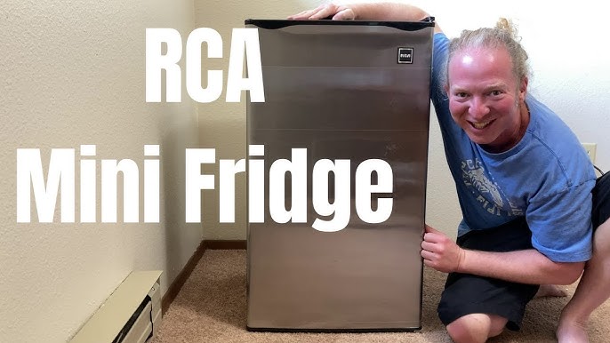 RCA 3.2 Cu Ft Compact Design Mini Fridge with Freezer, Black Stainless :  Unboxing & Set Up 