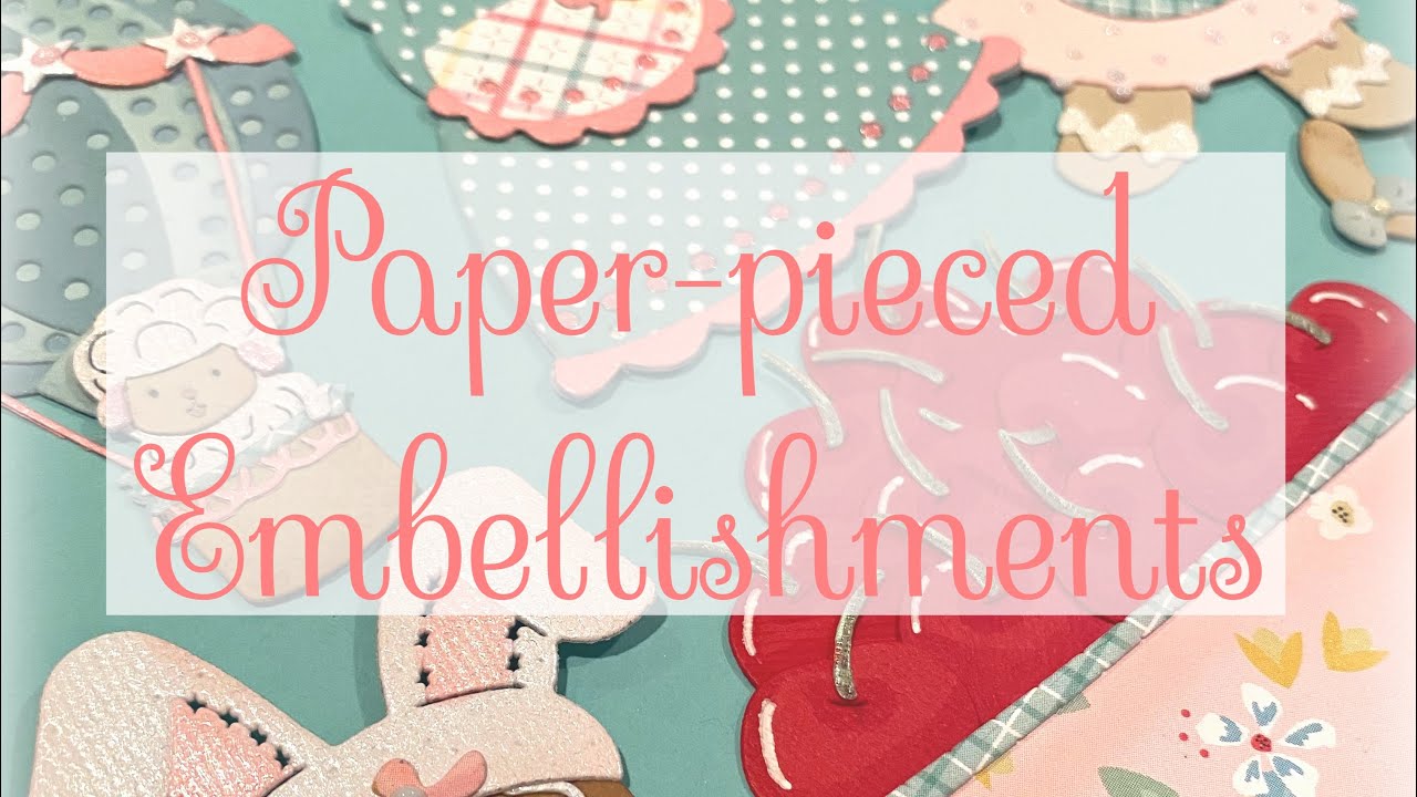 Paper-pieced embellishments featuring DIYArtbin Store on AliExpress