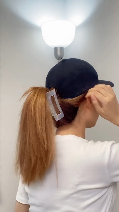 볼캡 여신되는 모자 예쁘게 쓰는법 | 집게핀 포테일 - YouTube