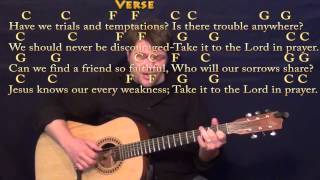 What A Friend We Have in Jesus Fingerstyle Guitar Cover Lesson in C with ChordsLyrics