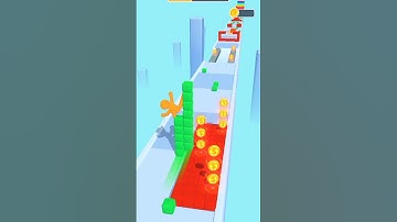 Can You Beat My High Score? | 3D Cube Stack Run #Shorts #GamingShorts #FunnyGames