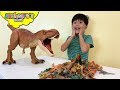 JURASSIC T-REX eats mini dinos! Skyheart Toys dinosaurs for kids playtime colossal