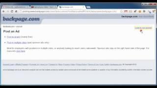 Setup Backpage.com