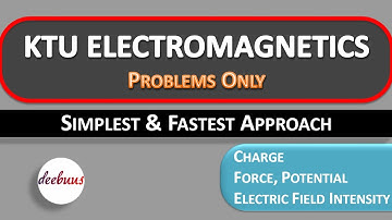 KTU Electromagnetics BTech, S4 EEE, S6 ECE , S5 AET, EMT Charge, Potential, PROBLEMS ONLY SESSION