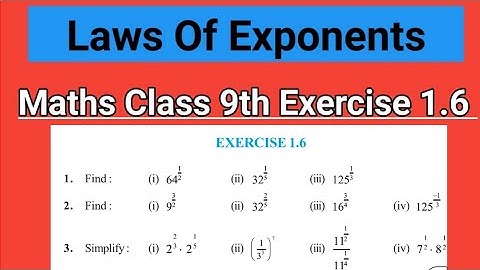 Exercise 1.6 chapter 1 maths 9th class