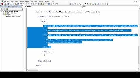 Solidworks Macro – Create Linear Pattern