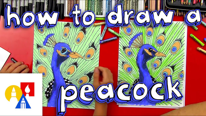How to Draw a PEACOCK!!! - YouTube